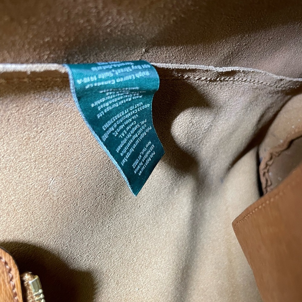 Ralph Lauren Tan Structured Leather Tote - Picture 7 of 14